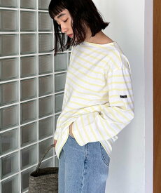DOUX ARCHIVES 【Le minor】Basic over size long sleeve ドゥアルシーヴ トップス カットソー・Tシャツ イエロー ブラウン【送料無料】