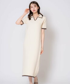 【SALE／50%OFF】Noela ポロニットワンピース ノエラ ワンピース・ドレス ワンピース ベージュ【送料無料】