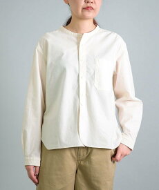 OMNIGOD 20/-シーチング スタンドカラーシャツ ドミンゴ トップス シャツ・ブラウス ホワイト【送料無料】