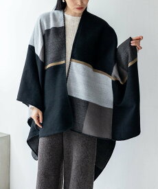 【SALE／46%OFF】aroco ポンチョ コート レディース ストール ブランケット 3way ヴィータフェリーチェ ファッション雑貨 その他のファッション雑貨 ネイビー オレンジ ブラック グレー ワインレッド ベージュ【送料無料】