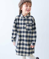 devirock 綿100% チェック柄 ネルシャツ ワンピース 子供服 キッズ 女の子 コットン 26AW デビロック ワ…