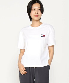 TOMMY JEANS (W)TOMMY HILFIGER(トミーヒルフィガー) オーバーサイズTシャツ トミーヒルフィガー トップス カットソー・Tシャツ グレー ネイビー ブラック ホワイト ブルー レッド【送料無料】