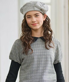 【SALE／30%OFF】組曲 KIDS 【Fサイズ】ニットリボンベレー クミキョク 帽子 ハンチング・ベレー帽 グレー