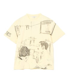 JW ANDERSON CAFE SCENE ALLOVER PRINT T-SHIRT ジェイ ダブリュー アンダーソン トップス カットソー・Tシャツ イエロー【送料無料】