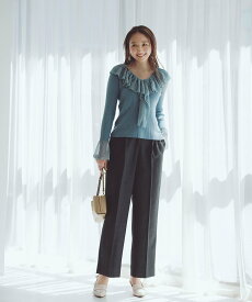 【SALE／30%OFF】NATURAL BEAUTY BASIC シャークスキン SETUPストレートテーパードパンツ ナチュラルビューティベーシック パンツ その他のパンツ ネイビー【送料無料】