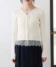 レースレイヤード風リブニット
