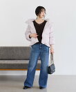 レースレイヤード風リブニット