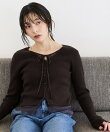 レースレイヤード風リブニット