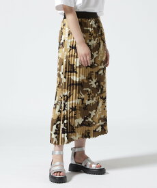 【SALE／50%OFF】AVIREX PLEATED LOGO&CAMO SKIRT/ プリーツロゴ&カモスカート アヴィレックス スカート その他のスカート ブラウン グレー【送料無料】