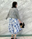 【洗える】クラウディフラワー ワンピース