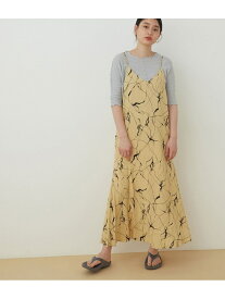 【SALE／70%OFF】ADAM ET ROPE' FEMME レーヨンプリントキャミワンピース アダムエロペ ワンピース ワンピースその他 イエロー【送料無料】