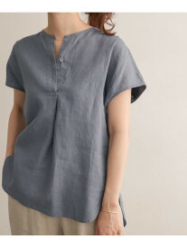 【SALE／30%OFF】DOORS リネンフレンチノーカラープルオーバー アーバンリサーチドアーズ カットソー Tシャツ ブルー ホワイト ベージュ ネイビー【送料無料】