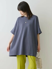 AMERICAN HOLIC ミニ裏毛ポンチョチュニック1/ゆったりシルエット/スウェット/体型カバー/夏/春/24SS アメリカン ホリック トップス カットソー・Tシャツ ホワイト グレー