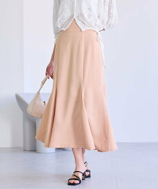 VIS 【新色追加】【美easy】リネンライクマーメイドスカート【洗える】【セットアップ対応】 ビス スカート その他のスカート ベージュ オレンジ ブラック カーキグリーン ネイビー【送料無料】