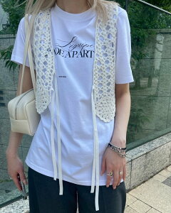 �ySALE�^40%OFF�zLE CIEL BLEU �n���h�N���V�F���[�X�x�X�g / Hand-Crocheted Lace Vest ���V�F���u���[ �g�b�v�X �x�X�g�E�W�� �z���C�g �u���b�N�y���������z