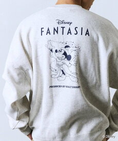 【SALE／10%OFF】FREAK'S STORE DISNEY/ディズニー『ファンタジア』/ミッキーマウス /バックプリント クルーネックスウェット 【限定展開】 25AW フリークスストア トップス スウェット・トレーナー ピンク ネイビー グレー ブラック【送料無料】