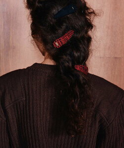 URBAN RESEARCH ROSSO heyep Plaid Hair Clips-2P �A�[�o�����T�[�`���b�\ �w�A�A�N�Z�T���[ �o���b�^�E�w�A�N���b�v�E�w�A�s�� ���b�h �O���[�y���������z
