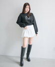 サテンバルーンミニスカート