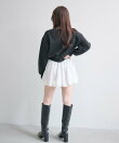 サテンバルーンミニスカート