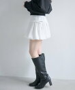 サテンバルーンミニスカート