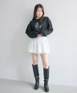 サテンバルーンミニスカート