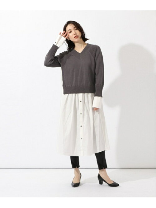 Lasud Aga ニット シャツドッキングワンピース Rakuten Fashion 楽天ファッション 旧楽天ブランドアベニュー Cg9581