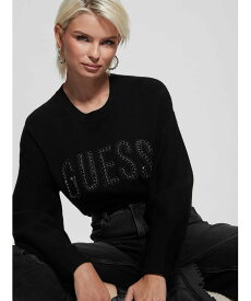 【SALE／50%OFF】GUESS (W)Estelle Logo Sweater ゲス トップス ニット ブラック【送料無料】