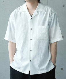 【SALE／20%OFF】UNION STATION レーヨンスラブオープンカラー半袖シャツ メンズ ビギ トップス シャツ・ブラウス ホワイト ブラウン ネイビー【送料無料】