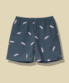 go slow caravan ストレッチサッカー総柄プリントイージーショーツ (MENS/WOMENS) ゴースローキャラバン パンツ その他のパンツ ネイビー グレー ブラック【送料無料】
