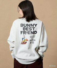 【SALE／10%OFF】FREAK'S STORE DISNEY / ディズニー 『ズートピア』 / 別注 リラックスフィット バックプリント クルーネックスウェット 【限定展開】 25AW フリークスストア トップス スウェット・トレーナー ブラック ピンク グレー【送料無料】