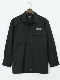 GRAND-BACK 【大きいサイズ】ジュニュイン ディッキーズ/Genuine Dickies 綿混ツイル ワークシャツ タカキュー トップス シャツ・ブラウス ネイビー【送料無料】