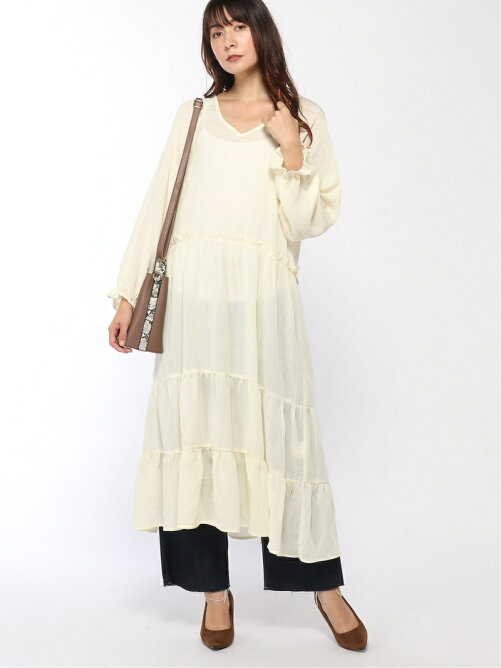 Auli Auli楊柳ティアードロングワンピース Rakuten Fashion 楽天ファッション 旧楽天ブランドアベニュー V