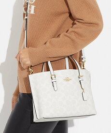 【SALE／62%OFF】COACH OUTLET モリー トート 25 シグネチャー キャンバス コーチ　アウトレット バッグ トートバッグ ホワイト【送料無料】