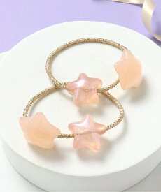 apres les cours 星・リボンモチーフヘアゴムセット エフオーオンラインストア ヘアアクセサリー ヘアゴム パープル