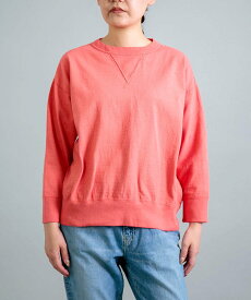 【SALE／30%OFF】OMNIGOD 天竺 マニッシュトレーナー ドミンゴ トップス スウェット・トレーナー ブルー ピンク【送料無料】