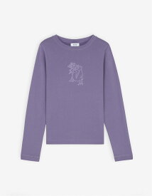 【SALE／45%OFF】Maison Kitsune 【公式】Maison Kitsune WOODLAND FOX LONG SLEEVES SLIM TEE-SHIRT メゾン キツネ アーカイブス トップス カットソー・Tシャツ レッド パープル【送料無料】