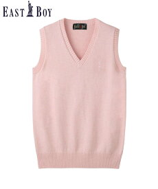 EASTBOY School ベスト 綿 7G さくら女神 女子 制服 学生服 中学生 高校生 入学 卒業式 イーストボーイ トップス ベスト・ジレ ピンク ネイビー ホワイト グレー【送料無料】