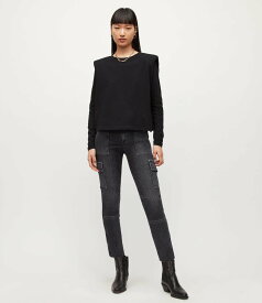 【SALE／60%OFF】ALLSAINTS (W)DURAN SKINNY CARGO オールセインツ パンツ ジーンズ・デニムパンツ ブラック【送料無料】