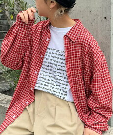 【SALE／10%OFF】CIAOPANIC TYPY 【UNISEX】ルーズシルエットレギュラーカラーアソートシャツ/一部WEB限定 チャオパニックティピー トップス シャツ・ブラウス レッド ホワイト ベージュ グリーン ブルー ネイビー ブラウン ブラック【送料無料】