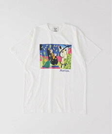 EDIFICE 【MATISSE / マティス】別注 アートプリント Tシャツ エディフィス トップス カットソー・Tシャツ ブラック ホワイト【送料無料】