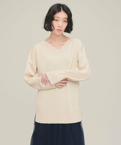 �ySALE�^60%OFF�zeL 12G Shiny Yarn Pullover �W�[�i�V�X �g�b�v�X �j�b�g �O���[ �l�C�r�[ �J�[�L�O���[���y���������z