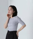 【SALE／50%OFF】NATURAL BEAUTY BASIC スパンコールリブニット ナチュラルビューティベーシック トップス ニット ブルー ベージュ【送料無料】