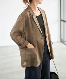 Spick & Span 《追加》ラミーミックスシアージャケット スピックアンドスパン ジャケット・アウター テーラードジャケット・ブレザー ブラック カーキグリーン【送料無料】