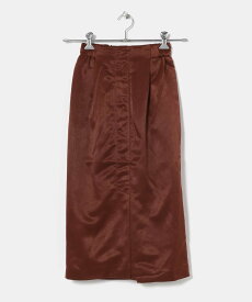 【SALE／50%OFF】KBF KBF+ ヴィンテージサテンスカート ケービーエフ スカート その他のスカート レッド ブラウン