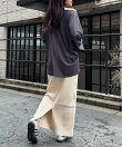 【WEB限定】【-3キロ見え/14色】すっきりシルエットリブスカート