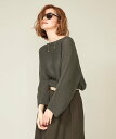【SALE／30%OFF】conte ＜conte＞シルク ボートネックニット ユナイテッドアローズ トップス ニット ホワイト グリーン【送料無料】