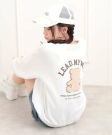 【SALE／50%OFF】PINK-latte ボアくまちゃんアップリケ裏起毛トレーナー ナルミヤオンライン トップス ス…