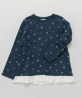 branshes 【ブランシェスmini】裾フリルチュニック ブランシェス ワンピース・ドレス チュニック ブルー …
