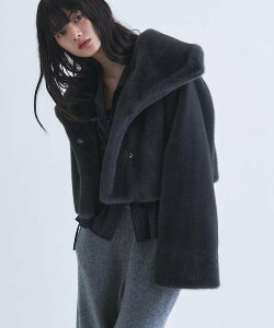 CODE A �yRe�zfaux mink short jacket �R�[�h�G�[ �W���P�b�g�E�A�E�^�[ �u���]���E�W�����p�[ �O���[�y���������z