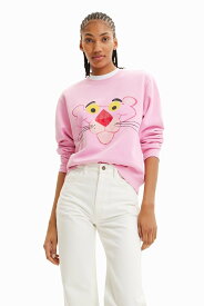 【SALE／50%OFF】Desigual Pink Panther ウォッシュスウェットシャツ デシグアル トップス スウェット・トレーナー ピンク ブラック【送料無料】